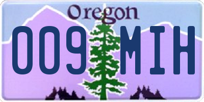 OR license plate 009MIH