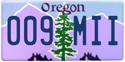 OR license plate 009MII