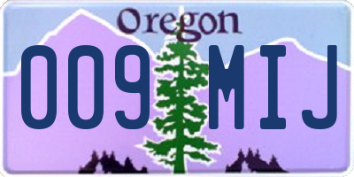 OR license plate 009MIJ
