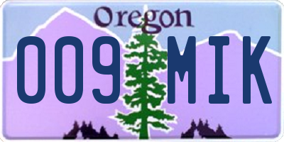 OR license plate 009MIK