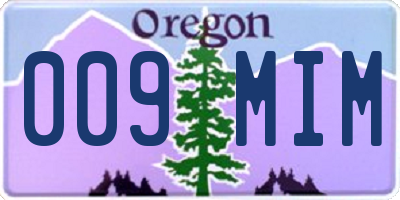 OR license plate 009MIM