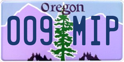 OR license plate 009MIP