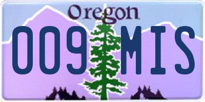 OR license plate 009MIS