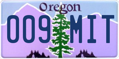 OR license plate 009MIT