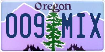 OR license plate 009MIX