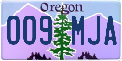 OR license plate 009MJA