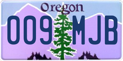 OR license plate 009MJB