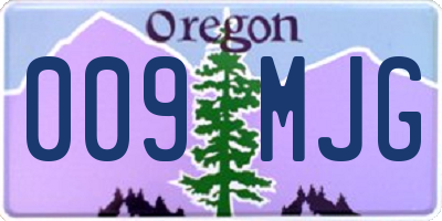 OR license plate 009MJG