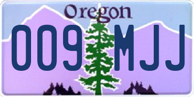 OR license plate 009MJJ