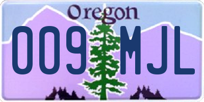 OR license plate 009MJL