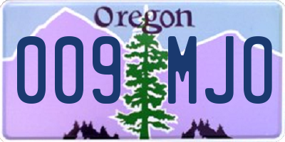 OR license plate 009MJO