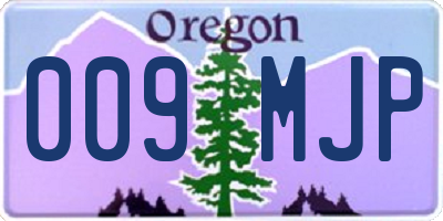 OR license plate 009MJP