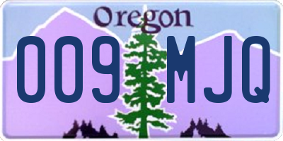 OR license plate 009MJQ