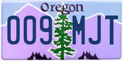 OR license plate 009MJT