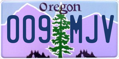 OR license plate 009MJV