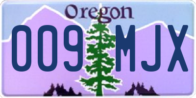 OR license plate 009MJX
