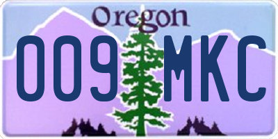 OR license plate 009MKC