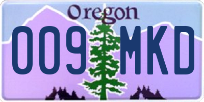 OR license plate 009MKD