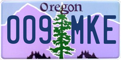 OR license plate 009MKE