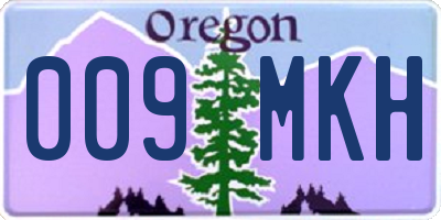 OR license plate 009MKH