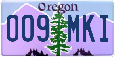 OR license plate 009MKI