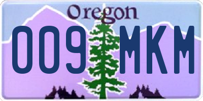 OR license plate 009MKM