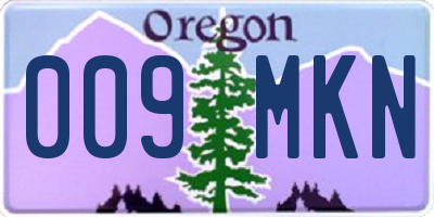 OR license plate 009MKN