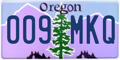 OR license plate 009MKQ
