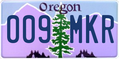 OR license plate 009MKR