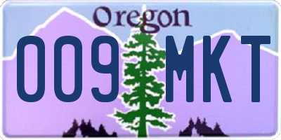 OR license plate 009MKT