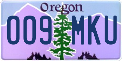 OR license plate 009MKU