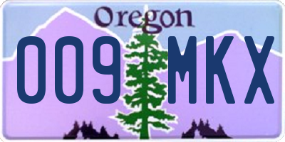 OR license plate 009MKX