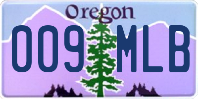OR license plate 009MLB