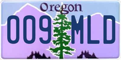 OR license plate 009MLD