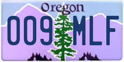 OR license plate 009MLF