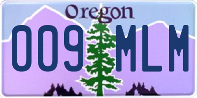 OR license plate 009MLM