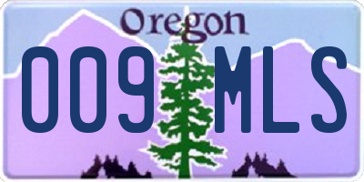 OR license plate 009MLS