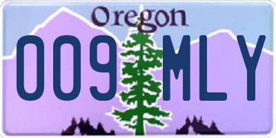 OR license plate 009MLY