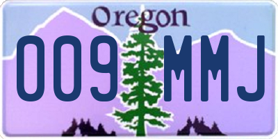 OR license plate 009MMJ