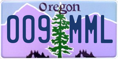 OR license plate 009MML