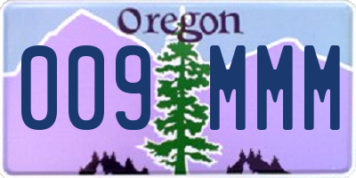 OR license plate 009MMM