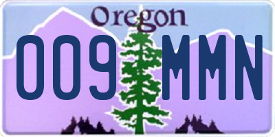 OR license plate 009MMN