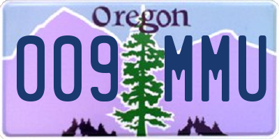 OR license plate 009MMU
