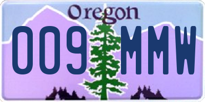 OR license plate 009MMW
