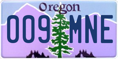 OR license plate 009MNE
