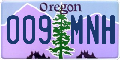 OR license plate 009MNH