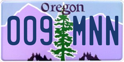 OR license plate 009MNN
