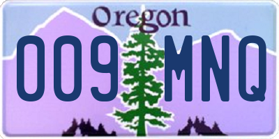 OR license plate 009MNQ