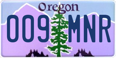 OR license plate 009MNR