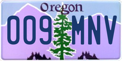 OR license plate 009MNV